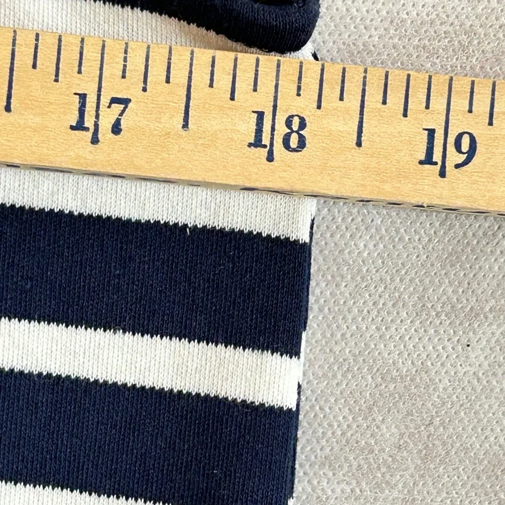 Papermoon Womens Navy White Striped Halter Mini Dress Scallop Hem CD5302‎ Size M